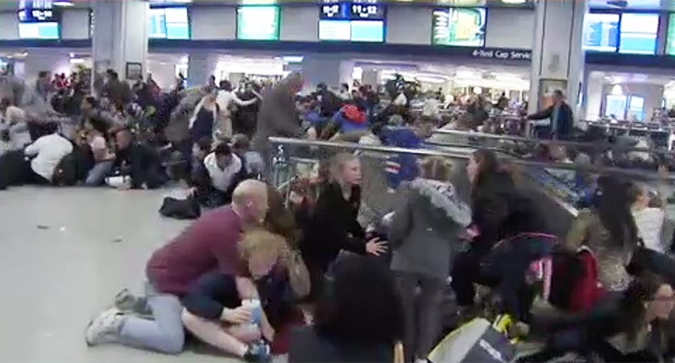 Terrified mob races from Penn Station after Amtrak police shot unarmed 'belligerent passenger' with stun gun