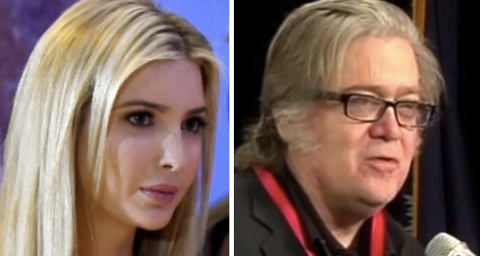 Ivanka Trump is engineering Steve Bannon's White House downfall: report