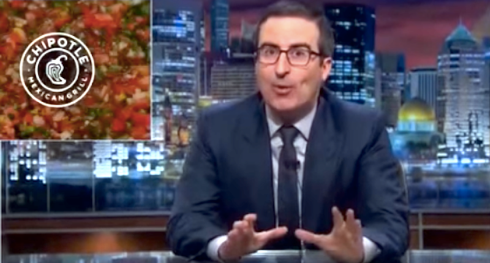 John Oliver slams Chipotle's sickening safety record -- but customers still crave those 'healthy' giant burritos