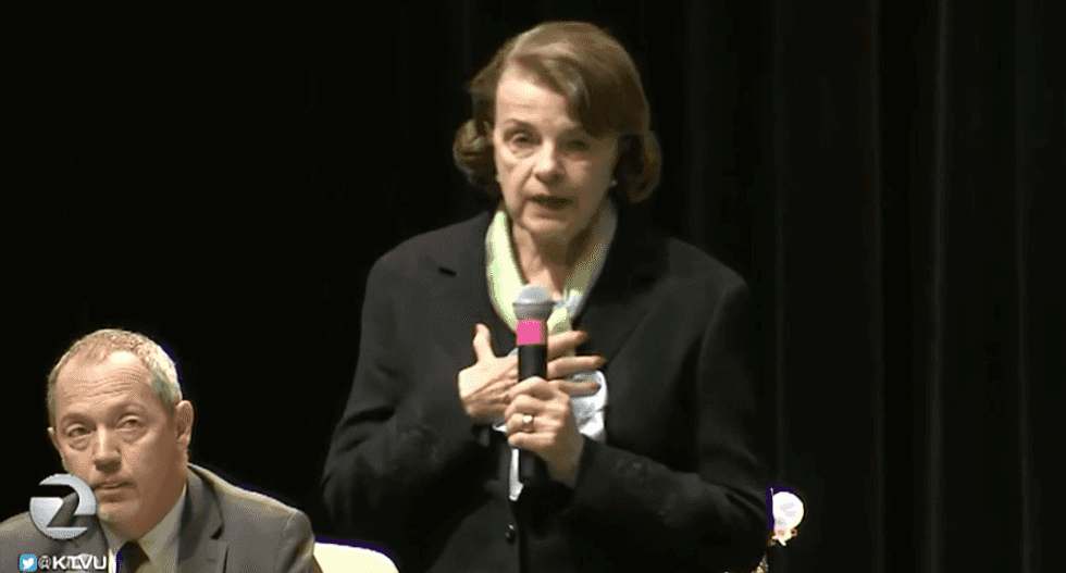 WATCH: Democratic Sen. Feinstein booed at town hall for not standing up to 'fascists in the White House'