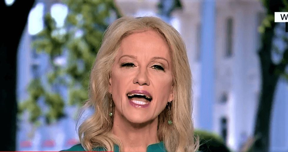 WATCH: Kellyanne Conway twists herself in knots trying to blame the NFL for White House snub of Eagles