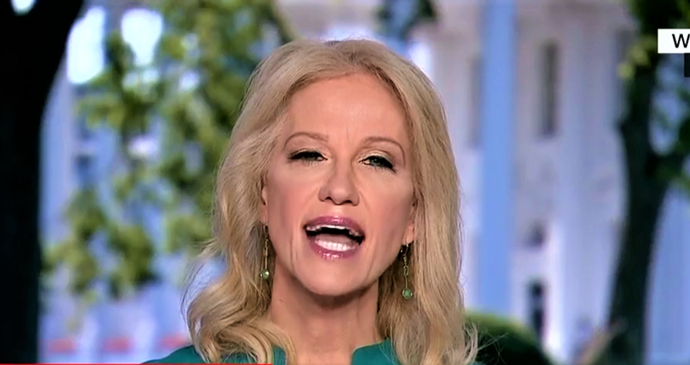 WATCH: Kellyanne Conway twists herself in knots trying to blame the NFL for White House snub of Eagles