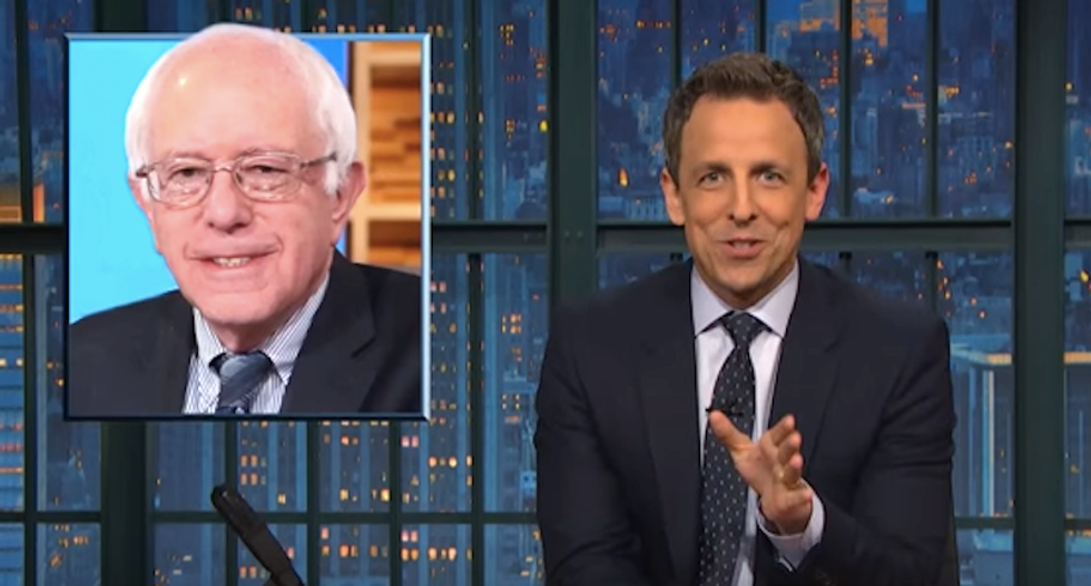 Seth Meyers gleefully mocks Fox News 'freakout' over 'Bernie Sanders socialist nightmare'