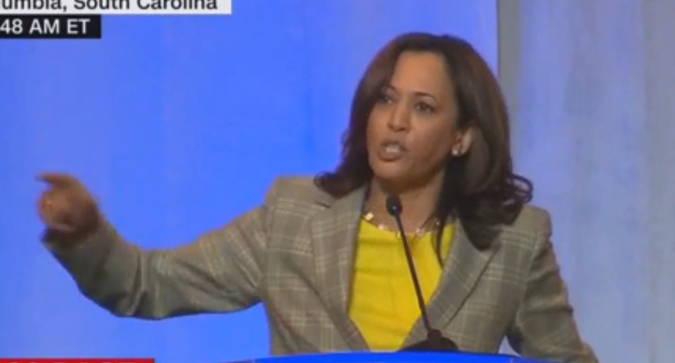 'Prosecute the case!': Kamala Harris delivers impassioned indictment of Trump's 'rap sheet'