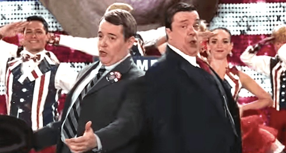 Jimmy Kimmel mocks Trump and the racist 'numbskulls' who support him in hilarious 'Producers' spoof