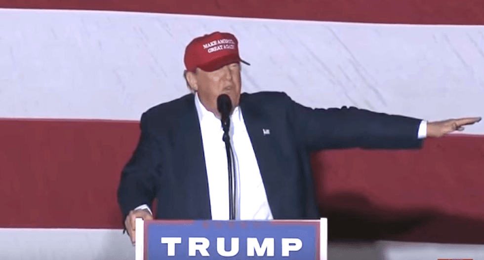 Disappointed Trump pauses at quiet rally ahead of key primaries: 'Is there a disrupter in the house?'
