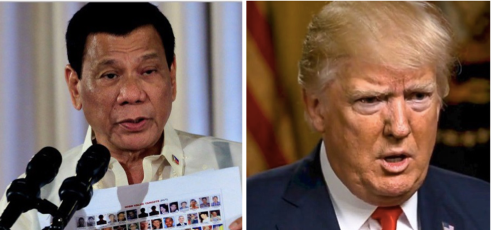 'Unbelievable job': Trump lauds Philippines President Duterte for drug war that's resulted in 9,000 deaths