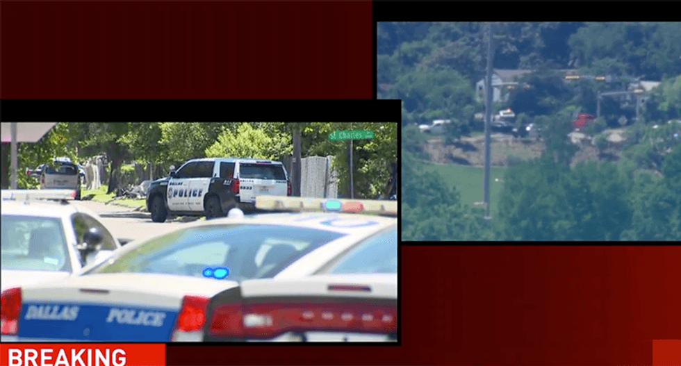 LIVE: Dallas police launch manhunt for suspect who shot firefighter