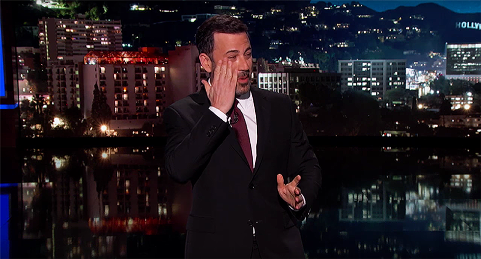 Jimmy Kimmel's emotional plea after Las Vegas massacre: The NRA has politicians' balls in a money clip