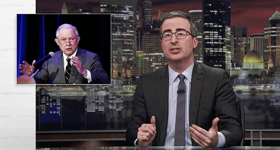 'It's not a f*cking law!': John Oliver rains hellfire down on justification for tearing families apart in Jeff Sessions takedown