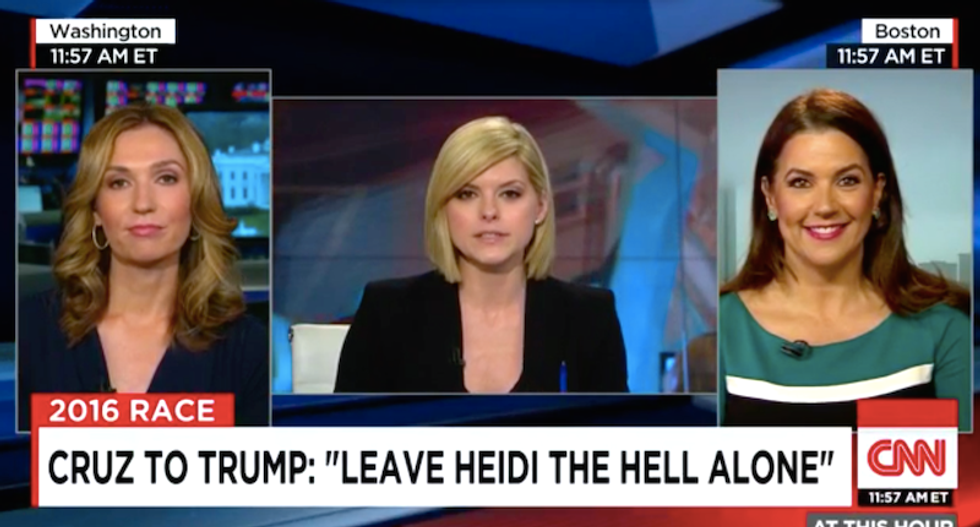WATCH: Trump supporter stuns Cruz ally on CNN by naming her as one of Ted Cruz's alleged mistresses