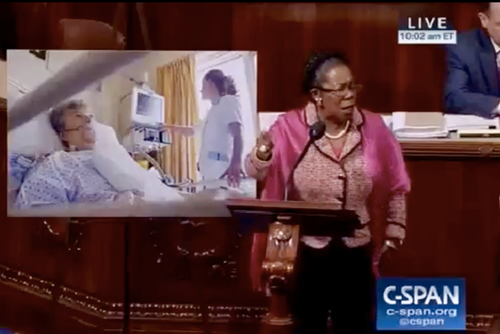 Republican tells Dem Rep she's being 'hysterical' after powerful statement against 'Trumpcare' bill