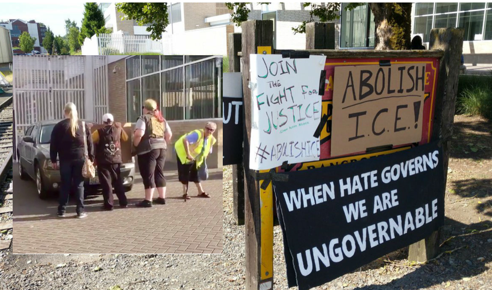 Protesters have blockaded Portland ICE facility and are setting up an #OccupyICE tent camp