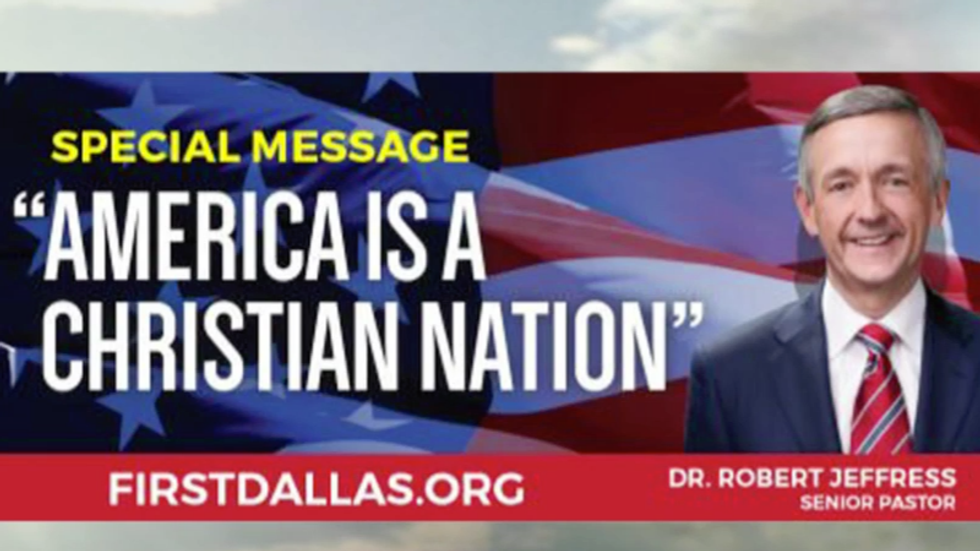 Notorious Trump-loving pastor forced to take down 'America is a Christian nation' billboard