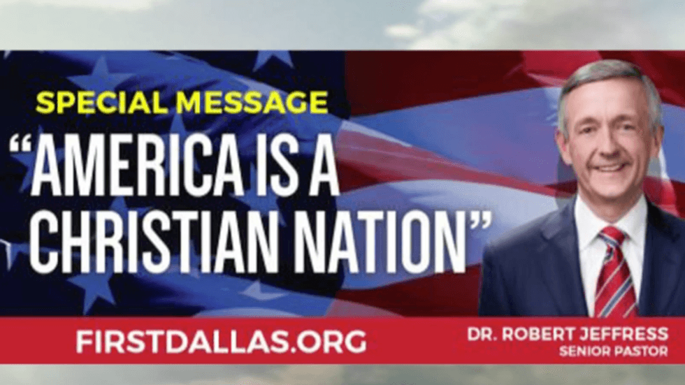 Notorious Trump-loving pastor forced to take down 'America is a Christian nation' billboard