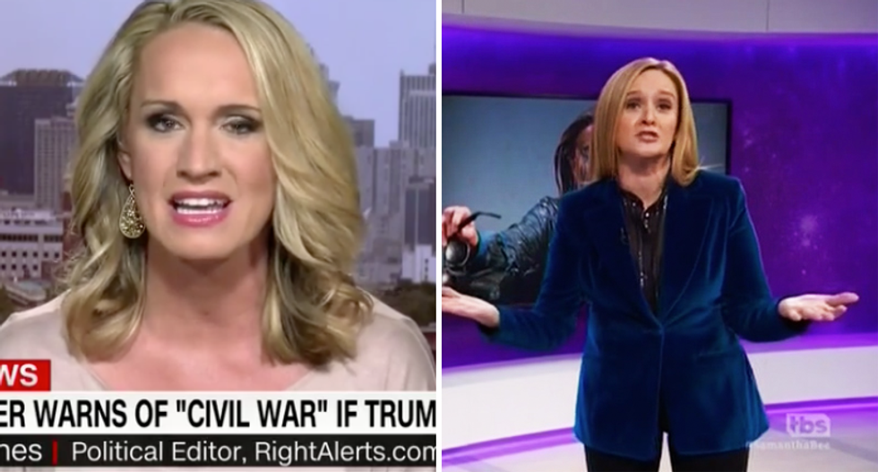 CNN's Hughes demands apology from 'bully' Sam Bee for mocking her 'mazel tov cocktail' defense of Trump