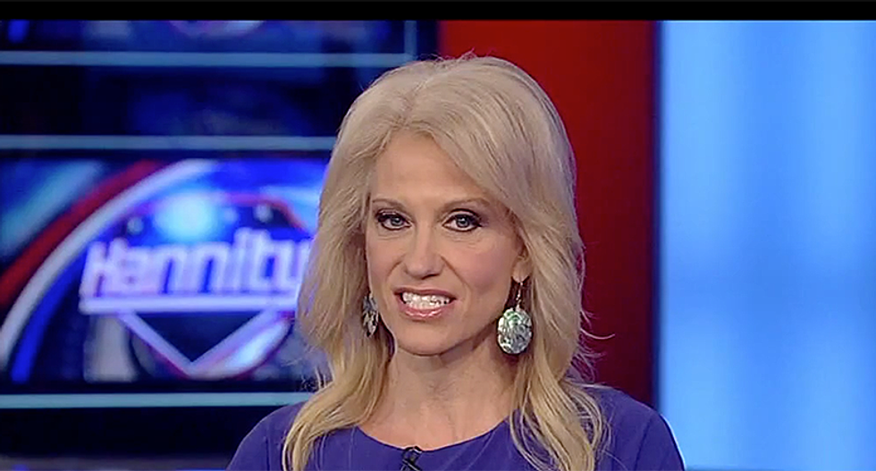 WATCH: Kellyanne Conway bizarrely blames Democrats after Trumpcare threatens veterans' benefits