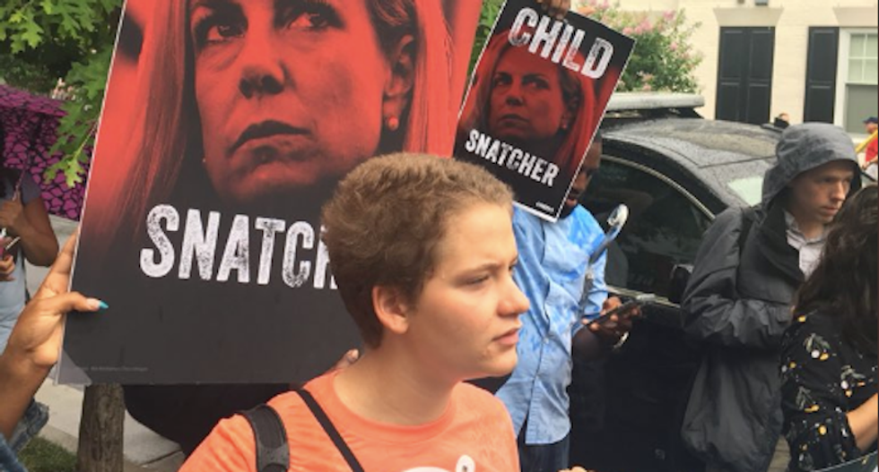 Protesters blast tape of wailing children outside DHS secretary Kirstjen Nielsen’s home: ‘No justice, no sleep’