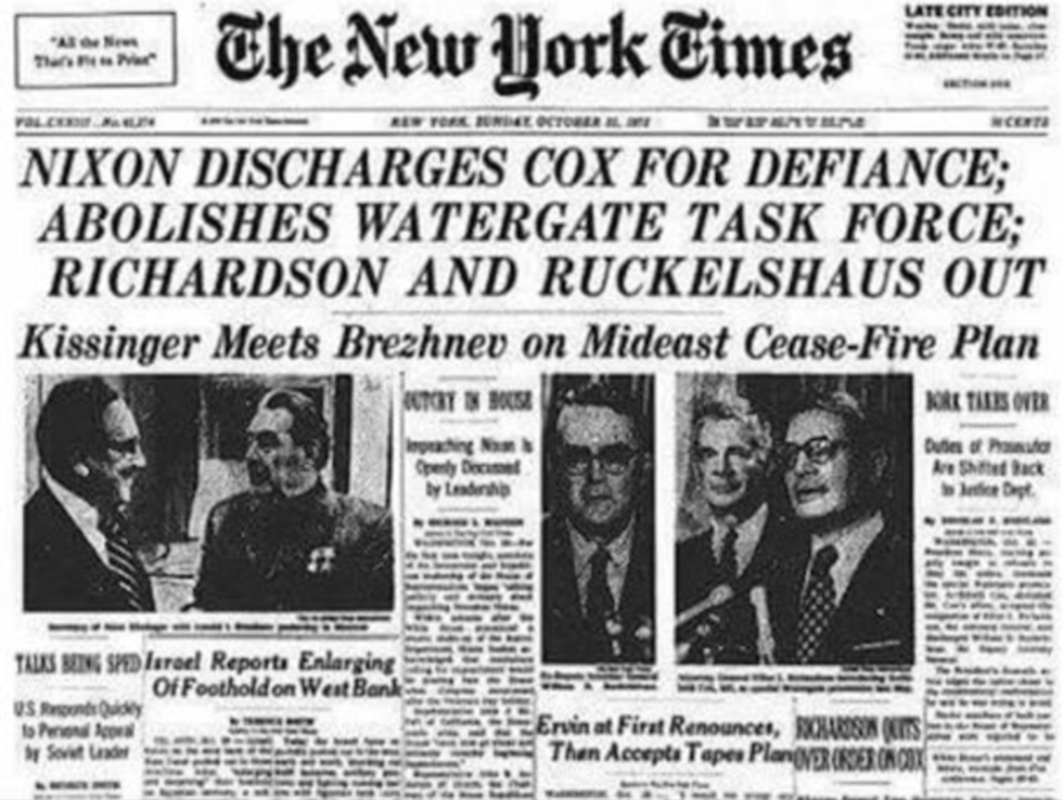 Is Trump acting like Nixon did during Watergate?