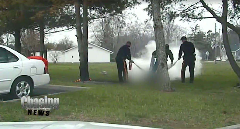 Distraught veteran sets himself on fire with gasoline outside VA facility after losing wife and job