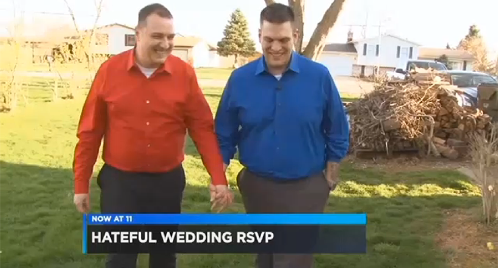 Same-sex couple targeted by hate mail receive love from LGBT-friendly church