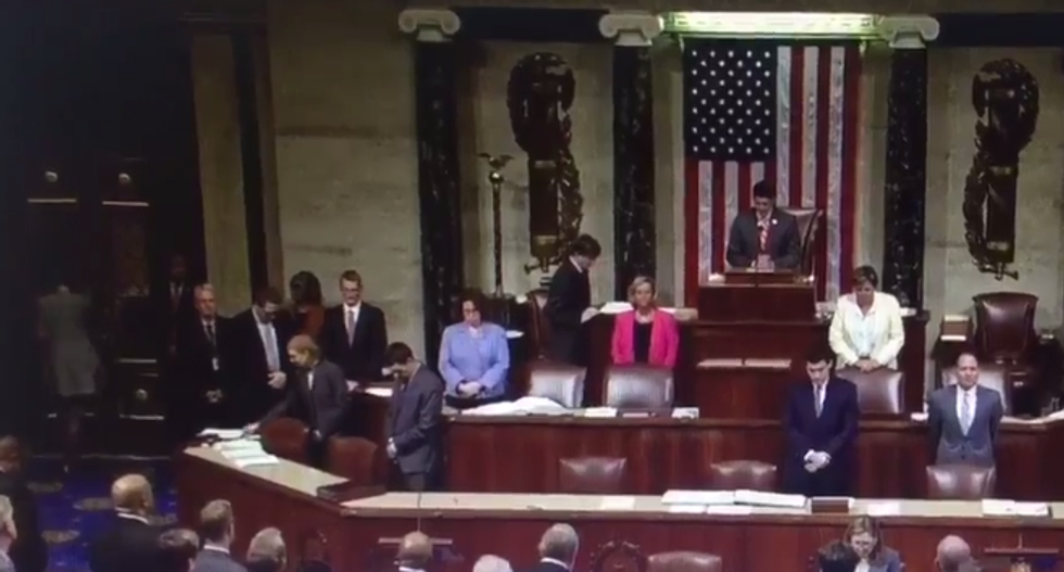 WATCH: Dem rep walks out of House chamber in protest during moment of silence for Las Vegas victims