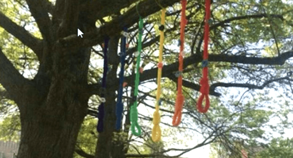 Rainbow-colored nooses taken down from Tennessee campus