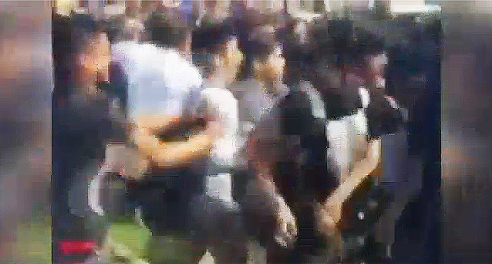 WATCH: All hell breaks loose outside Los Angeles school as men protest gender-neutral bathroom