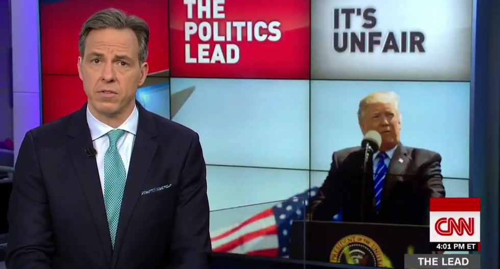 He 'has a propensity for self-inflicted wounds': Jake Tapper mocks Trump for whining about 'unfair' media