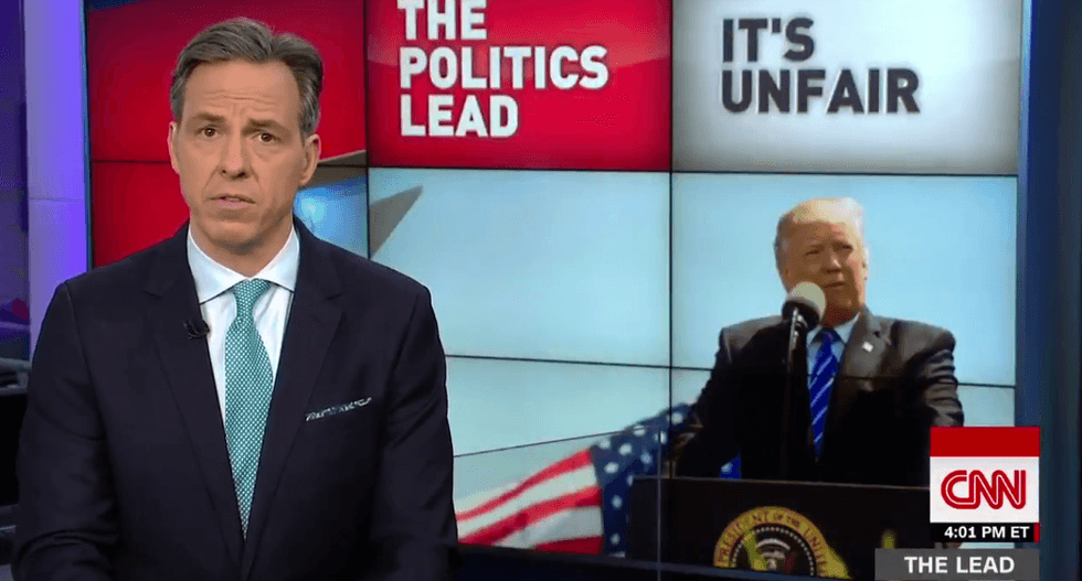 He 'has a propensity for self-inflicted wounds': Jake Tapper mocks Trump for whining about 'unfair' media