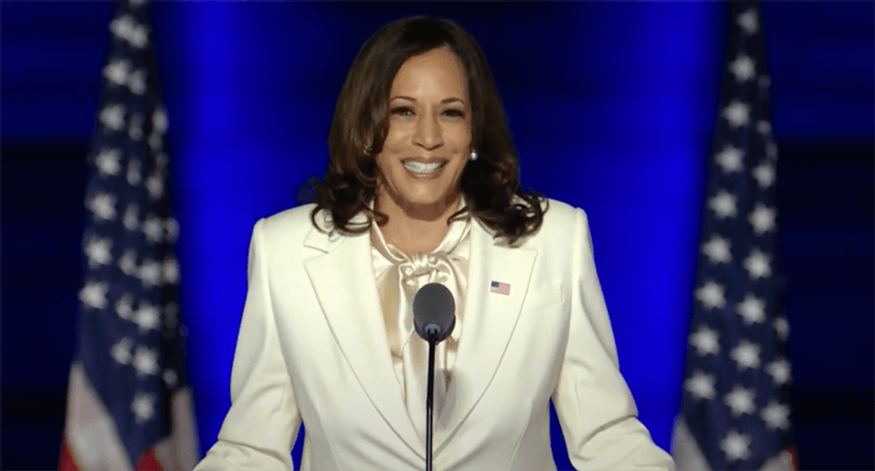 WATCH: Vice President-elect Kamala Harris gives upbeat and hopeful victory speech