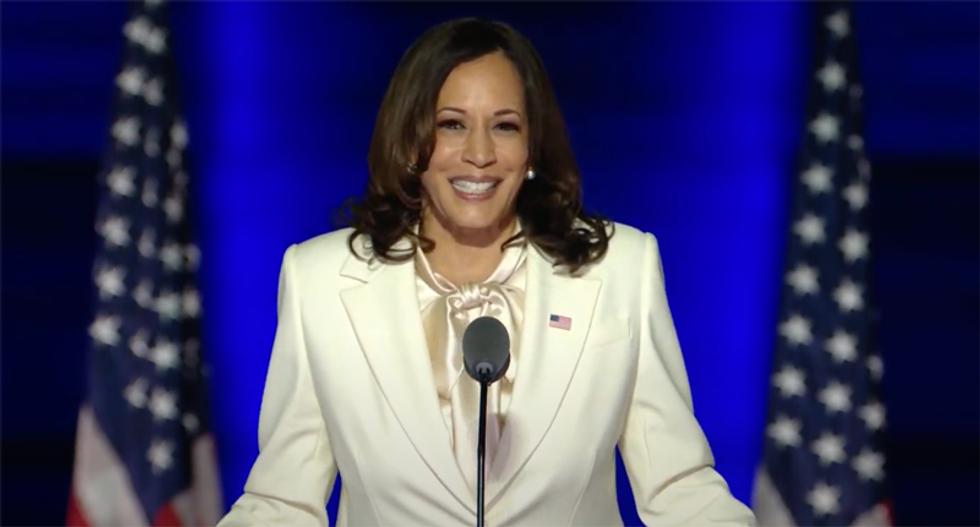 WATCH: Vice President-elect Kamala Harris gives upbeat and hopeful victory speech
