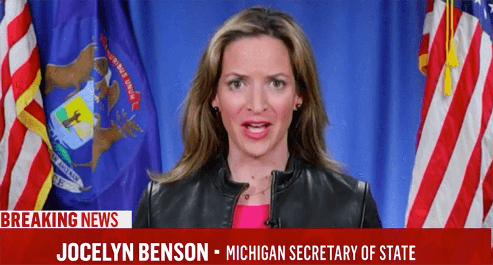 WATCH: Michigan SecState why she is counting all the votes instead of letting Trump call dibs