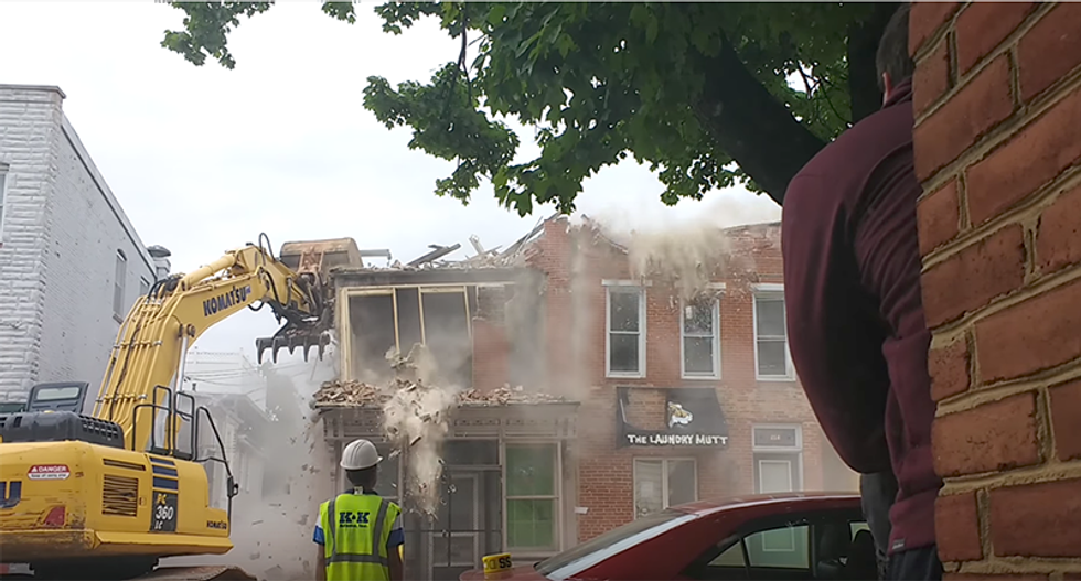WATCH: Baltimore demolition crew gobsmacked as they realize they just tore down the wrong building
