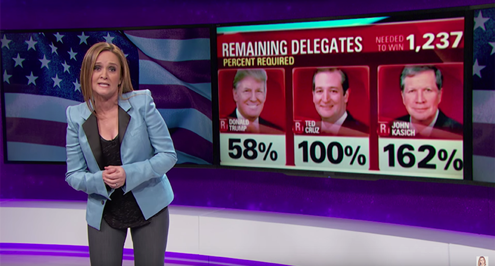 Samantha Bee crushes Kasich and Cruz for trying to invent a form of math that might help them win