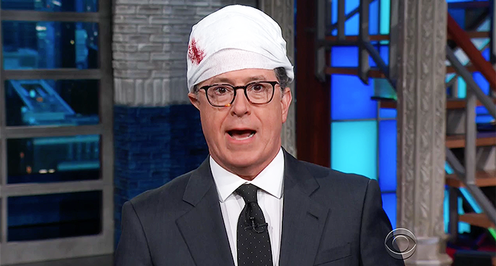 Stephen Colbert mocks Trump's speeches as so nutty they 'ran crazy off a cliff into Coo Coo Canyon'