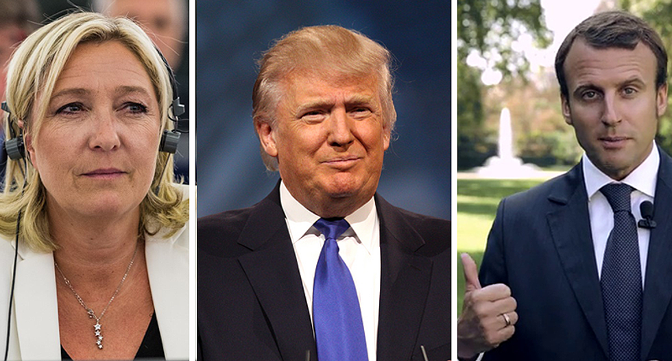 ‘You were my guy!’: Trump insists he backed Macron for French president -- despite championing Le Pen
