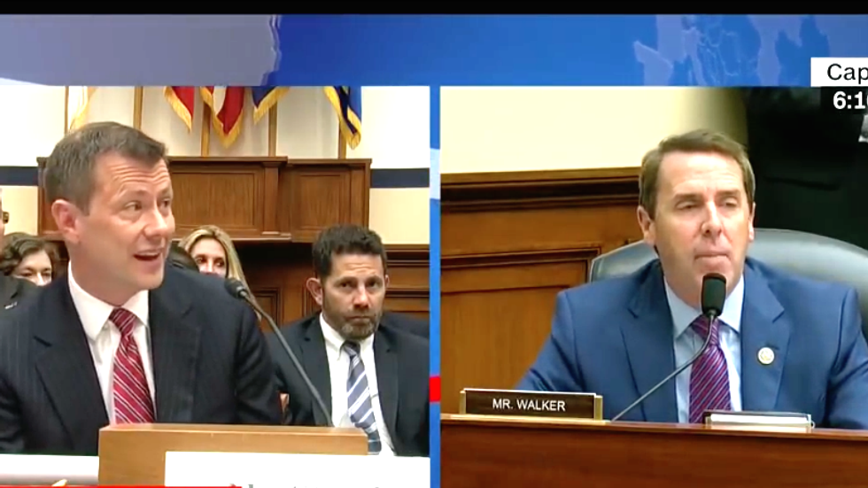 WATCH: FBI's Strzok talks over protesting hearing chairman to rip Republican questioning his intergrity
