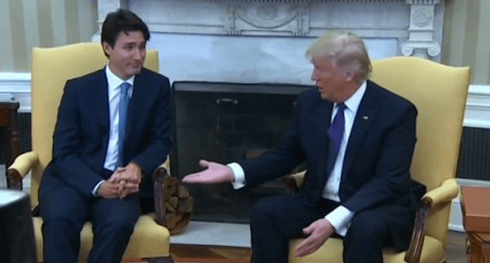 Trump tweet rages after 'very dishonest and weak' Canadian PM says he won't roll over on tariffs