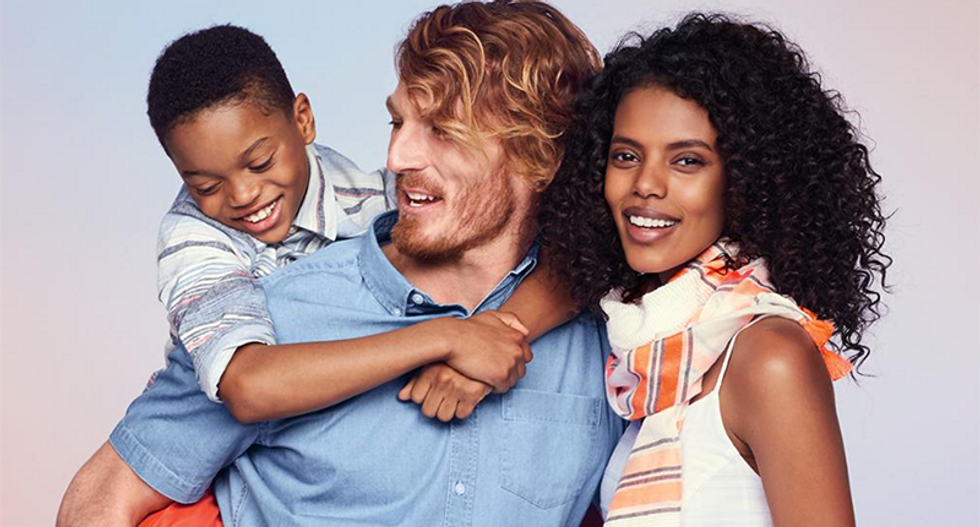 Racist Twitter clutches its pearls because Old Navy tweeted an interracial family