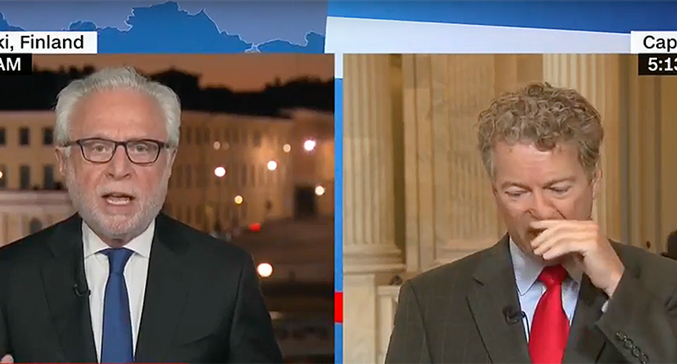 'You're usually better than this at doing an interview': Rand Paul attacks Wolf Blitzer when he demands answers about Trump-Putin