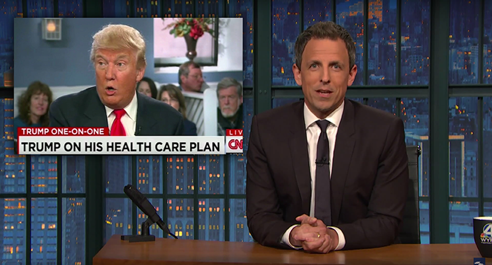 Seth Meyers praises Colorado for giving Donald Trump the middle finger and going single payer