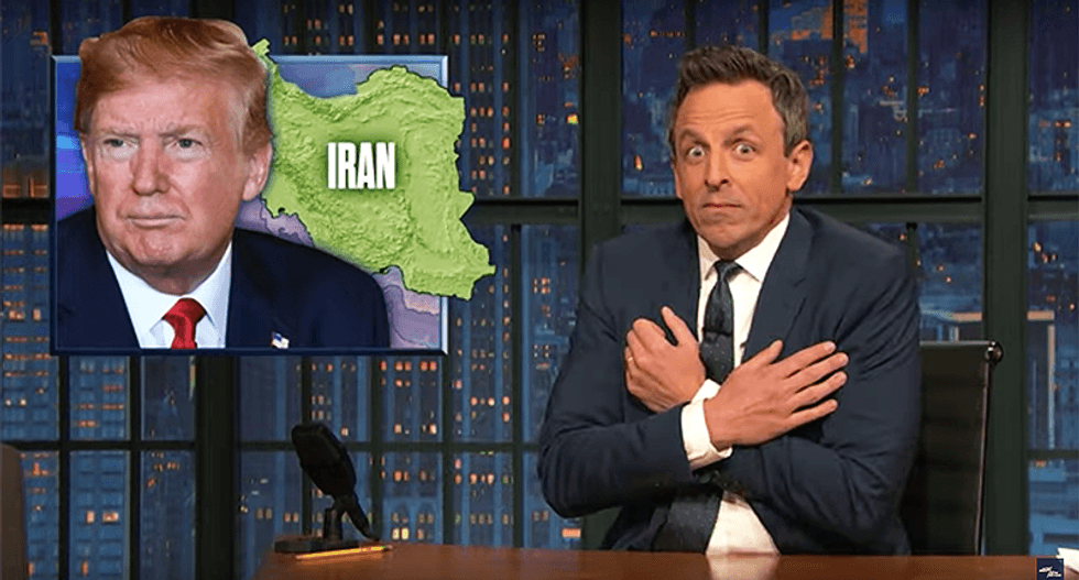 Seth Meyers does epic super-cut of Trump's sniffling, stuttering mess of a speech