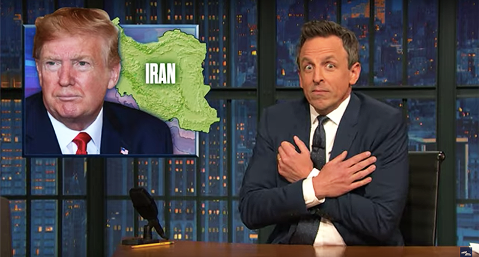 Seth Meyers does epic super-cut of Trump's sniffling, stuttering mess of a speech