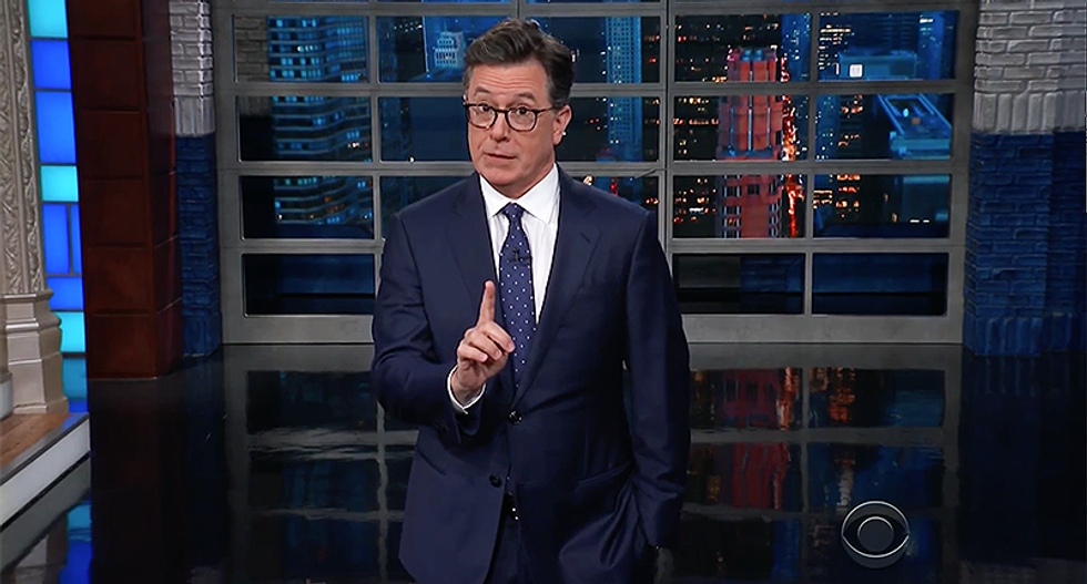 Colbert corrects Andrew Yang: 'The opposite of Donald Trump is a black woman who has spell-check'