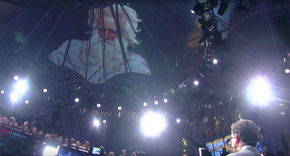 Stephen Colbert implores God: ‘Why did you let Donald Trump be the Republican nominee?’