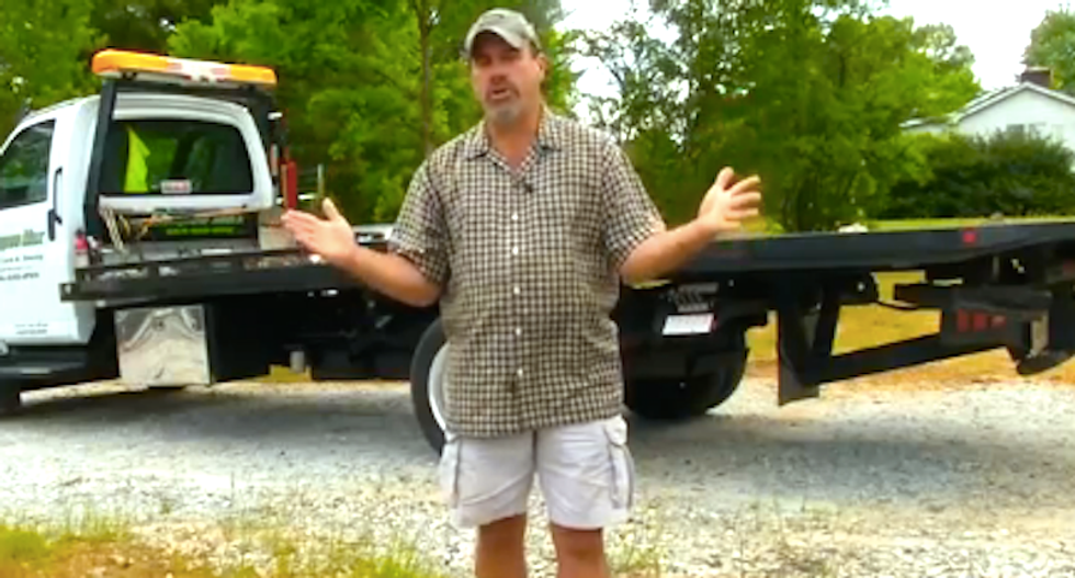 Facebook goes nuclear on Trump-loving tow truck driver who stranded Sanders supporter