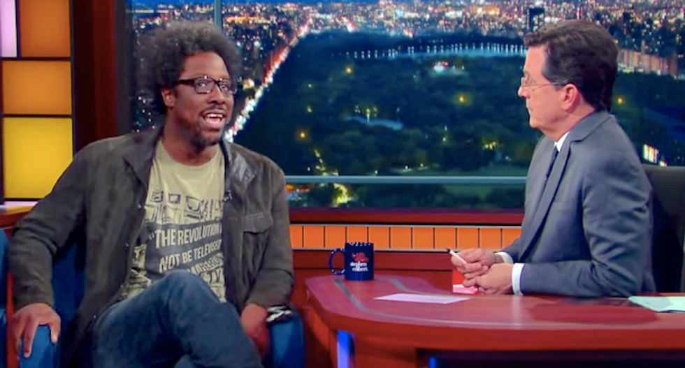 W. Kamau Bell tells Stephen Colbert why black people can't really be racist