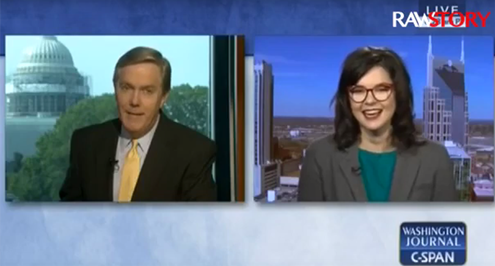WATCH: CSPAN caller goes on nutty worldwide lesbian globalist conspiracy tangent — guest crushes him