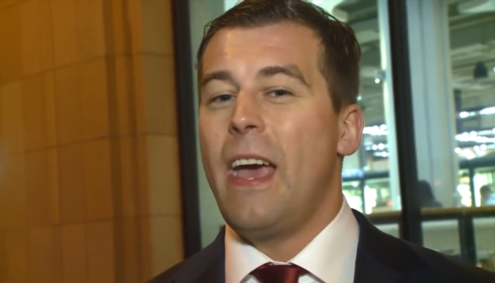 WATCH: Failed Hitler-loving Senate candidate gets beat up on his own livestream